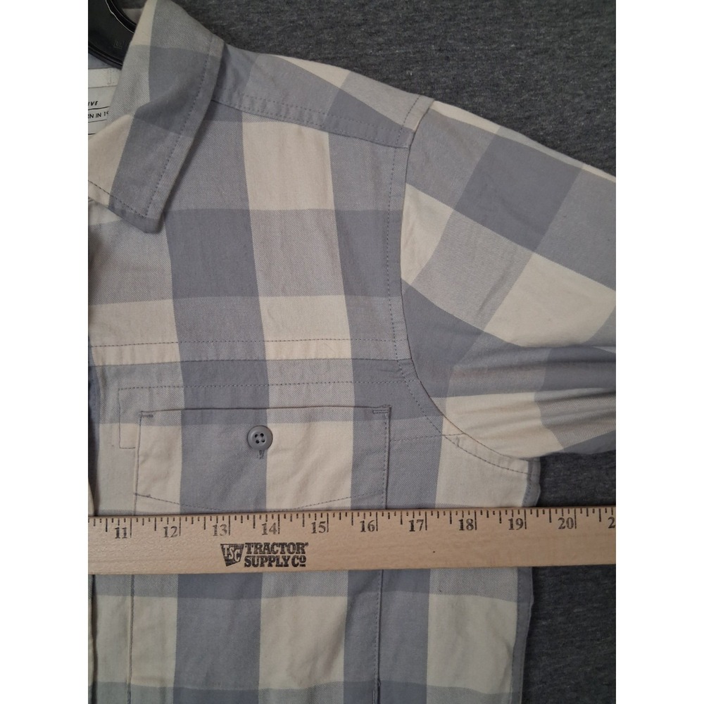 REI Co Op Womens Shirt S Gray Plaid Button Up Flannel Lumberjack Outdoor Fall - Picture 4 of 8
